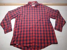 Vintage Saddlebred Red And Blue Plaid Button Front Shirt - Size XL Made In USA