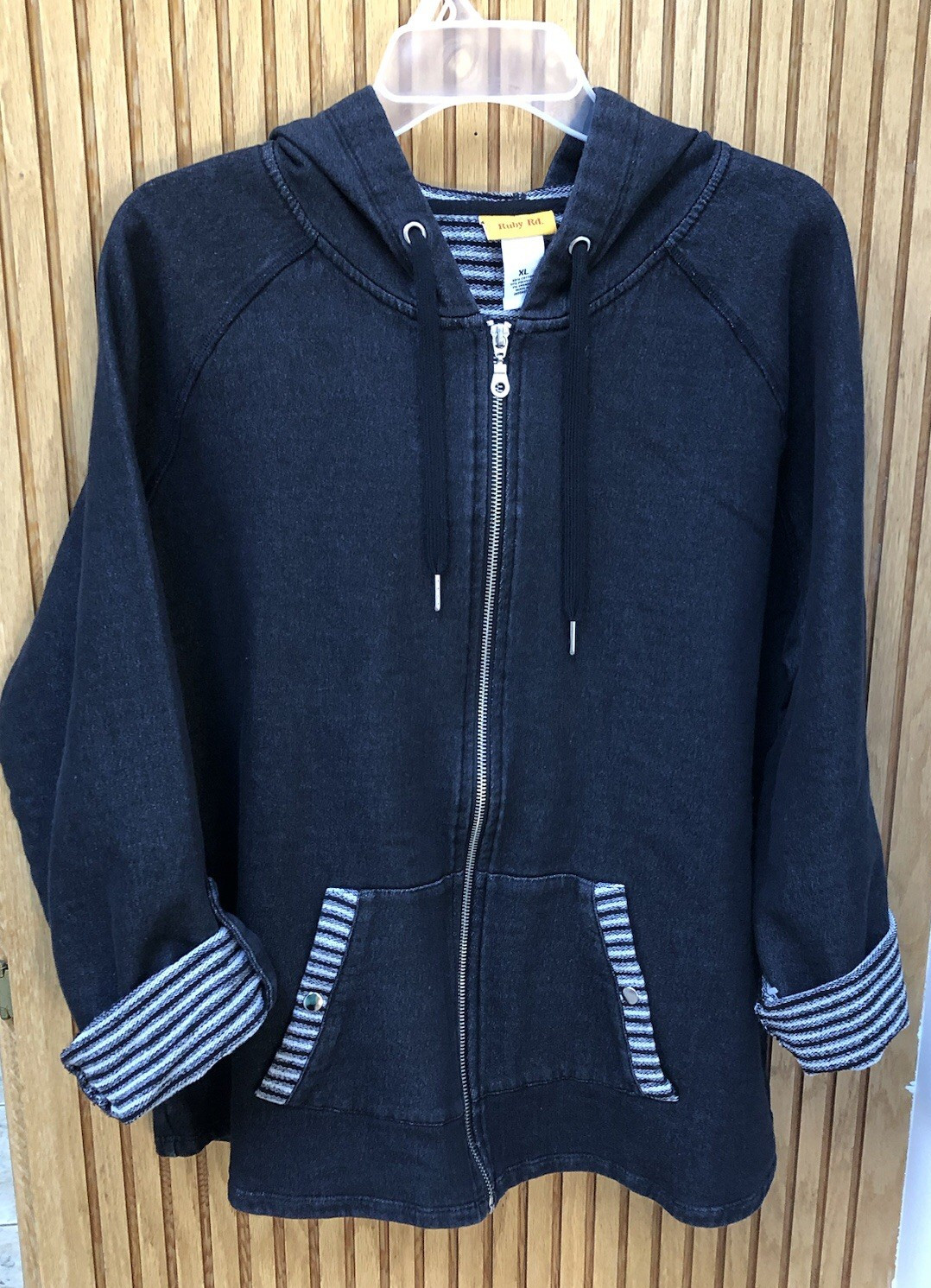 Ruby Rd. Zip Up Hooded Terry Lined Adjustable Sle… - image 8