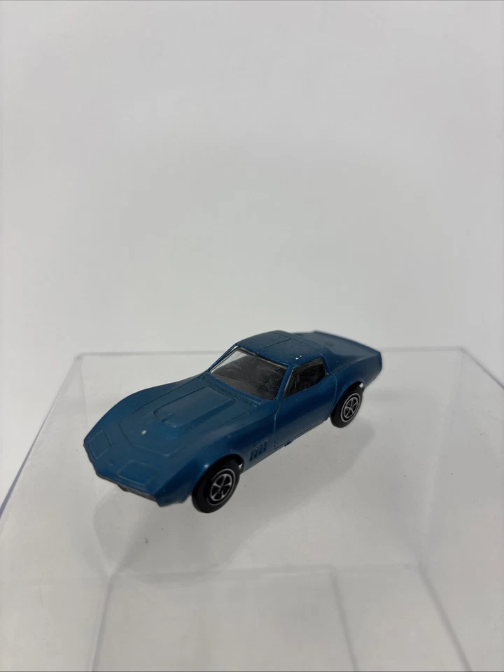Coche de juguete Corvette Stingray vintage 1969 Kenner tira con cremallera azul años 70 escala (1:64) Foto 3 de 4