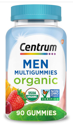 Centrum - Men's Organic Multivitamin Gummies Citrus-Berry, 90 Gummies, EXP 12/26