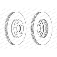 Ferodo 2X Bremsscheibe Vorne Ø296 Mm BelüFtet FüR Honda Accord Viii CU 2.0I