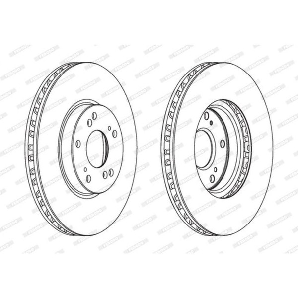 Ferodo 2X Bremsscheibe Vorne Ø296 Mm BelüFtet FüR Honda Accord Viii CU 2.0I-image