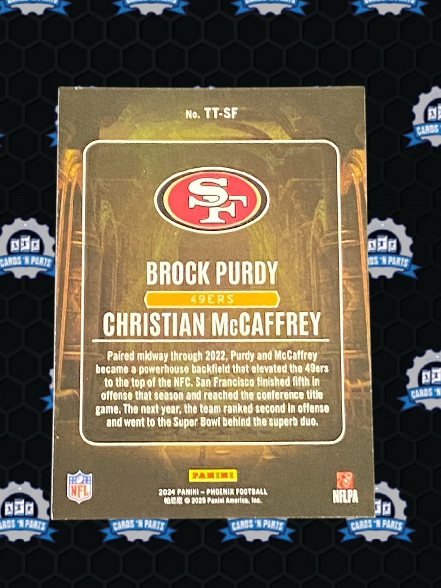2024 Panini Phoenix Treasured Tandems rare Brock Purdy & Christian