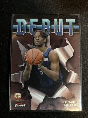 2023-24 Finest #D-19 Leonard Miller Debut - FAST USA SHIPPING