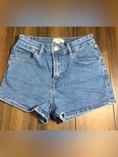 Forever 21 Light Blue Denim High-Rise Shorts