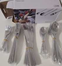 60-TEILIGES Edelstahl Design Besteck 12 PERSONEN Besteckset Tafelbesteck