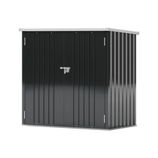 5.5 x 3FT Metal Garden Shed Outdoor Storage Lockable Pent Roof Bike Tools House