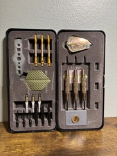 Vintage Halex Competition Brass Darts Set with case