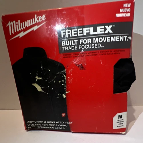Milwaukee FREEFLEX Lightweight Insulated Vest Black Men’s Size M M350B - product listing photo