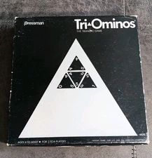 Vintage Tri-Ominos THE TRIANGLE GAME -  Original Box - Pressman #4420