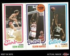1980 Topps Don Buse / Elvin Hayes / M.L. Carr 190 / 242 / 35 8 - NM/MT