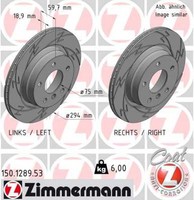 2X Zimmermann Bremsscheibe Black Z 150.1289.53 FüR Bmw 3Er Touring E46 Compact
