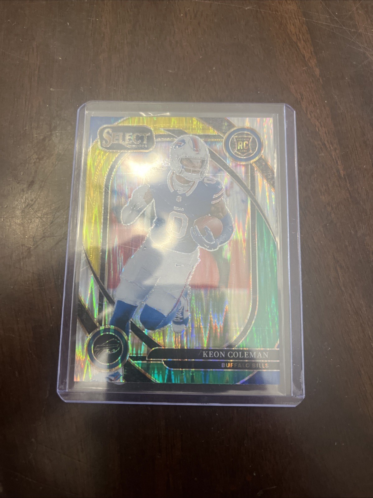 2024 Panini Select - Club Level Keon Coleman #280 Green & Yellow Shock Prizm