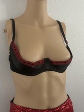 Vintage 90s Fredrick s Of Hollywood Red Lace Balconette Bra 36C