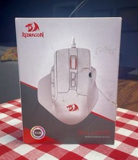 NEW distressed box Redragon Bullseye Wred Gaming Mouse, White