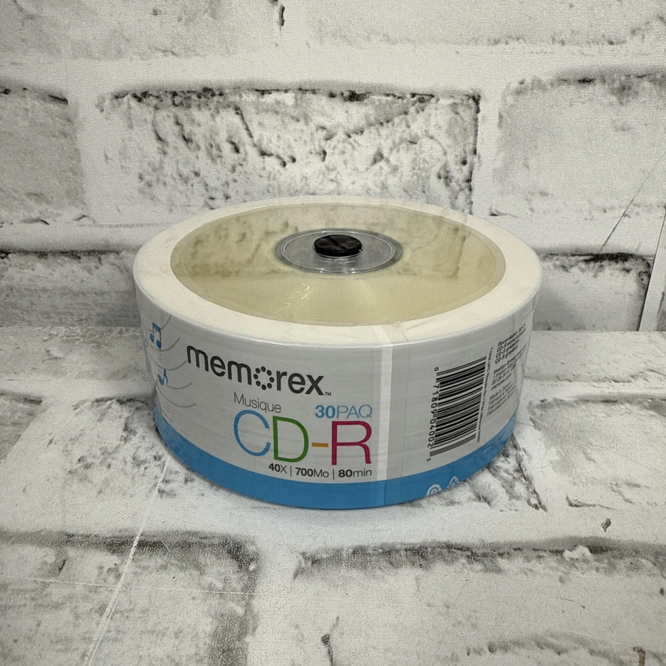 Memorex CD-R 30 Pack 40X 700MB 80min Music Media NEW FACTORY SEALED! - Image 3 of 4