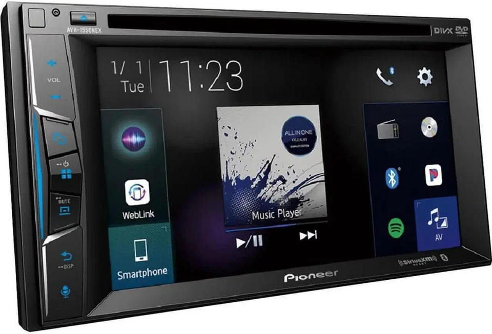 Pioneer AVH-1550NEX Bluetooth DVD Player Apple CarPlay AM FM CD USB Aux 6Ch 4v - Image 2 of 2