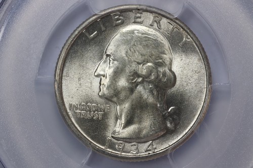 1934 Washington Quarter Medium Motto 25C PCGS MS62 - Picture 3 of 4