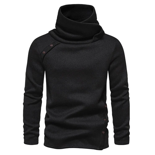British Style Mens Casual Pile Neck High Collar Long Sleeve Pullover Top Sweater - Bild 10 von 28
