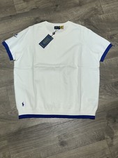Polo Ralph Lauren Womens US Open Short Sleeve White Sweater SZ. XXL NWT MSRP 90