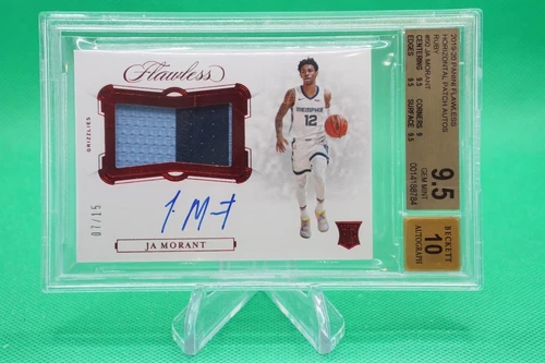 2019-20 Flawless Horizontal Patch Auto Ruby 7/15 Ja Morant RPA BGS 9.5/10 R6220J
