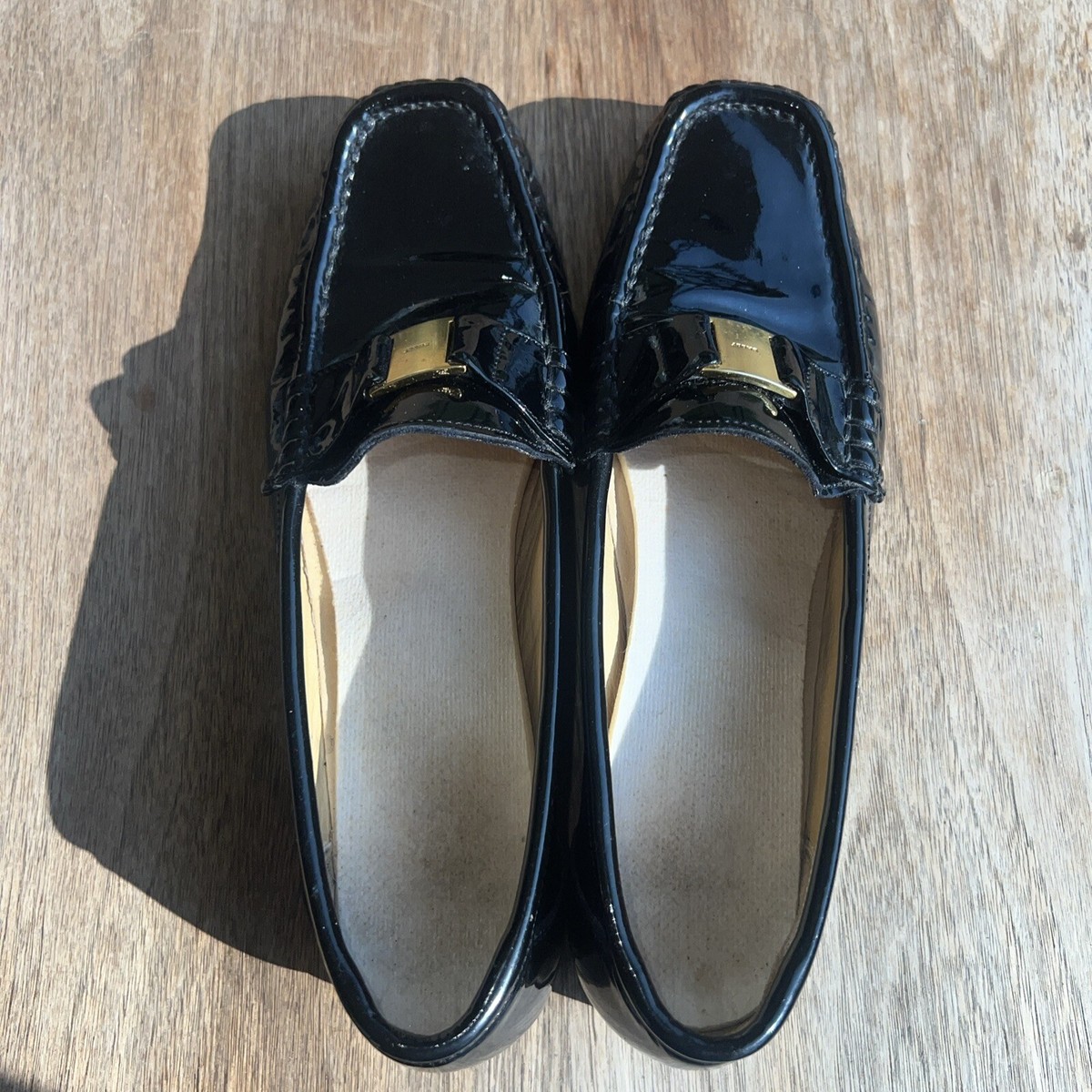 Bally Tempest Black Vintage Patent Leather Loafers Size US  display picture 2