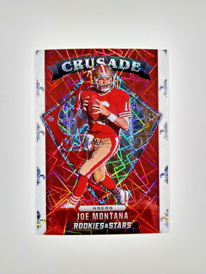 2021 Panini Rookies and Stars Red Lazer Prizm Crusade Joe Montana #CR-11