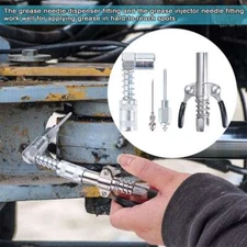 Grease Gun Accessory Kit 90 Degree Coupler Adapter Grease Needle Tips Dispenser