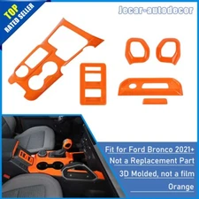 Orange Center Gear Shift Shifter Knob Trim Panel Cover Kit For Ford Bronco 2021+