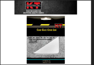 Welding Helmet Lens, 4-1/'' x 5-1/4'' Clear Glass Cover Lens. KT Part# 4-1150