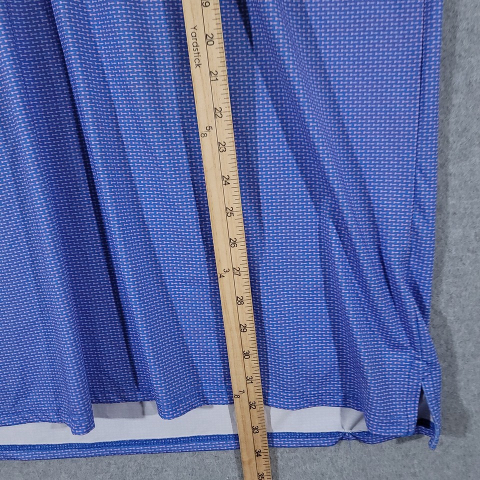Holderness & Bourne Golf Polo Mens XXL 2XL Geometric Blue Shirt eBay