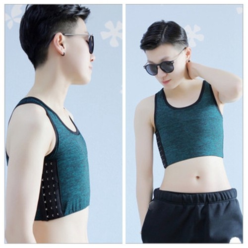 Soft Les Lesbian Undershirt Top FTM Tomboy Breast Chest Binder Vest Tank Top Fit - Picture 17 of 19
