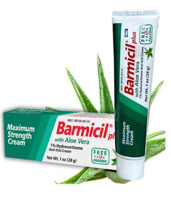 Plus Cream Skin Allergies Aloe Vera with 1% Hydrocortisone Maximum Strength Anti