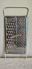 FOLEY VTG ALL IN 1 STAINLESS FLAT CHEESE VEGGIE FRUIT GRATER ZESTER SHREDDER USA