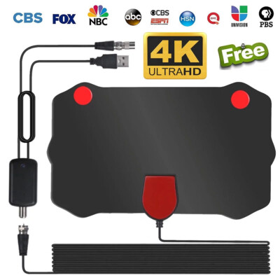 Digital TV Antenna 980 Miles Range Signal Booster Amplifier HDTV Indoor HD 1080P