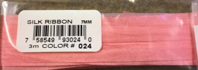 YLI Seidenband 7 mm breit x 3 m lang mittelmelone 024