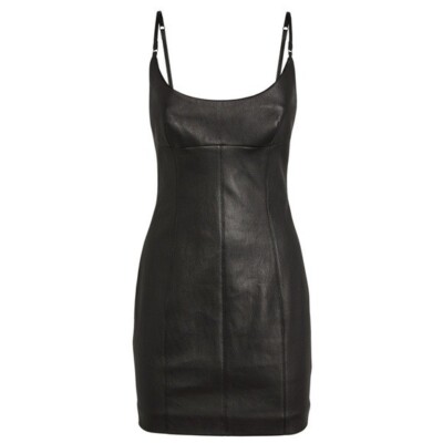 alexander wang leather dress Alexander Wang Stretch Leather Dress in Black
