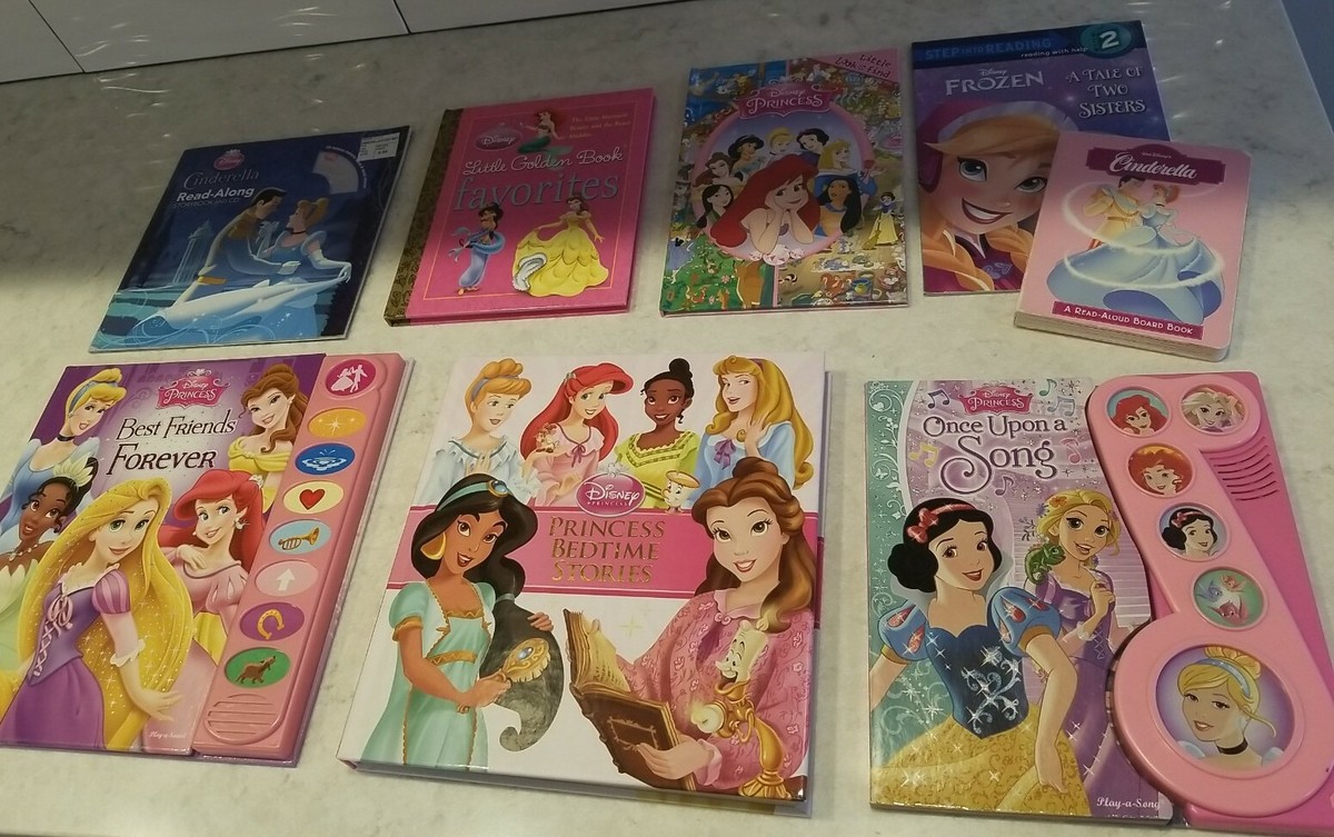 Lot of 8 Disney PRINCESS Frozen Cinderella Books Girls Read
