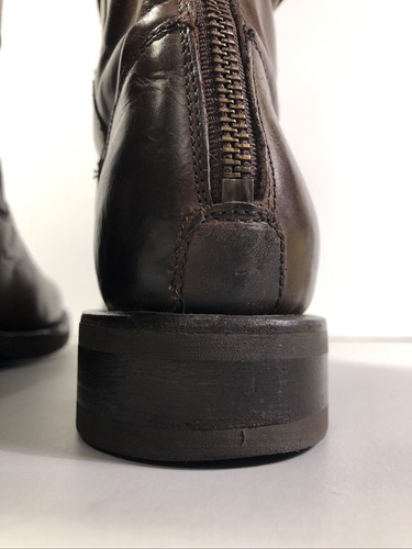 Stivali corti Frye marrone cioccolato Veronica cinturino stivaletti scarpe taglia 7,5 B US - Foto 8 di 17