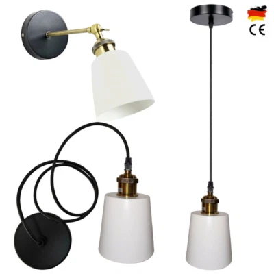 Vintage Pendelleuchte Hängelampe Deckenlampe Retro Wandleuchte Wandlampe E27 - Bild 1 von 4