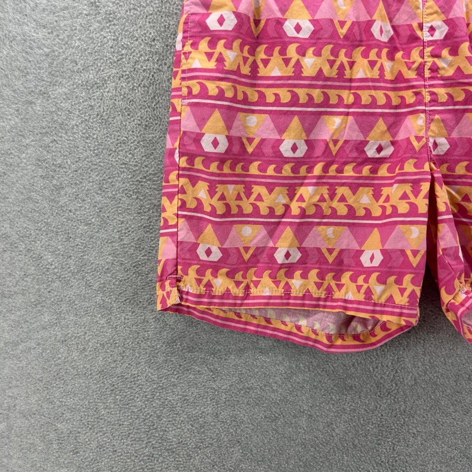 Pantalones Cortos Columbia Niña Grande 14/16 Rosa Geométrico Pull On Sin Forro Rendimiento Natación Foto 2 de 4