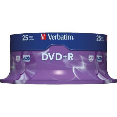 Verbatim DVD+R 43500 16x 47GB 120Min. Spindel 25 St./Pack.
