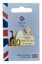 OFFICIAL TEAM GB OLYMPICS RIO 2016 100 DAYS TO GO PIN BADGE