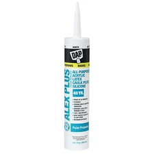 INC 18152 10.1Oz White Alex plus Acrylic Latex Caulk with Silicone