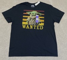 Star Wars Shirt Adult 2XL Black Short Sleeve Tee T-Shirt Baby Yoda Men's  NWT