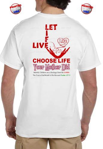 Mother's Day Choose Life Baby is GOD'S Reward Bible Verse Psalm 127:3 T-Shirts - Picture 9 of 9