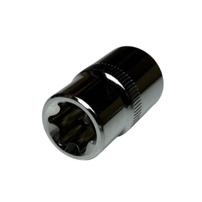E18 Torx 1/2  Drive External Chrome Type E Socket 6 Point For Ratchet Wrench