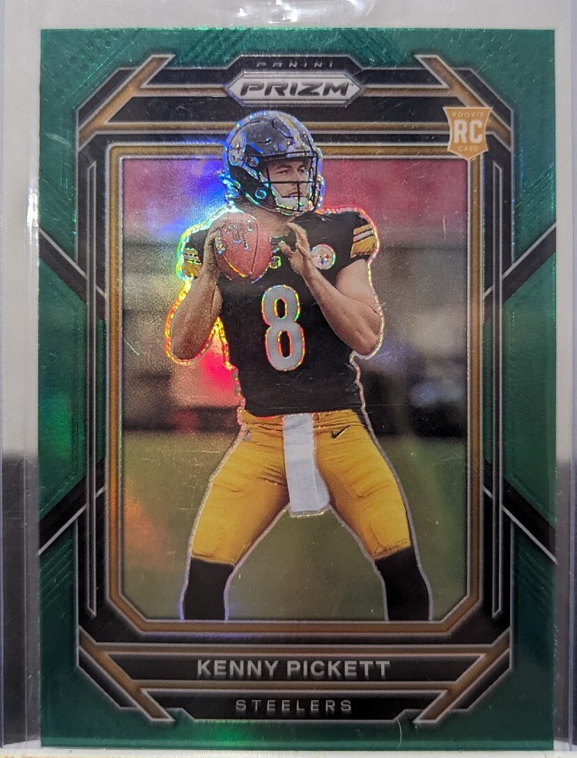 2022 Prizm Kenny Pickett Green Prizm Rookie RC 301 MINOR PRINT LINES