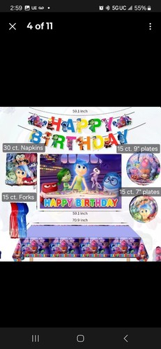 Disney Inside Out 2 Birthday Party Decoration Supplies. Backdrop - Picture 3 of 3