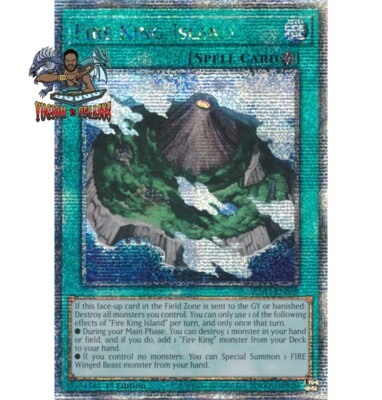 Yugioh! 1x Fire King Island RA03-EN059 Quarter Century Secret Rare 1st Ed NM